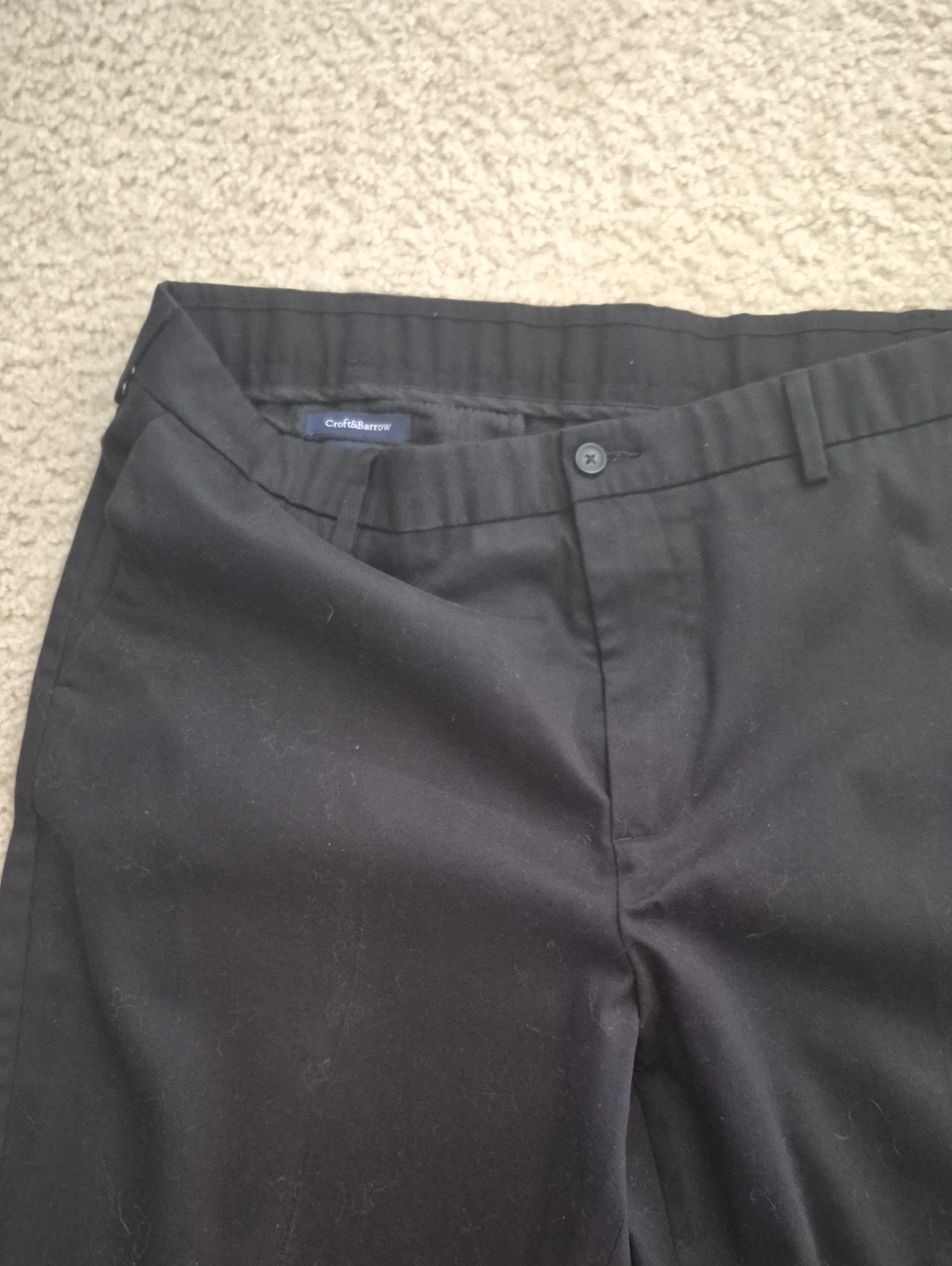 Croft & barrow Men's Black Flat-Front Dress Pants